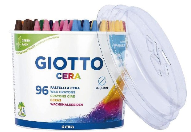 Pastelli cera maxi giotto - 96 pezzi - school pack